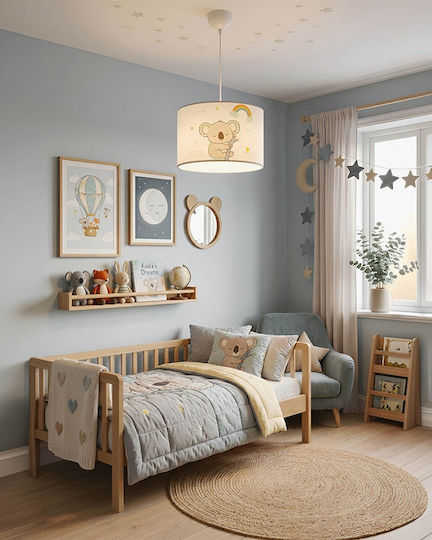 Heronia Einfaches Licht Kinderzimmer-Deckenleuchte aus Kunststoff mit E27-Fassung Weiß 30x100cm