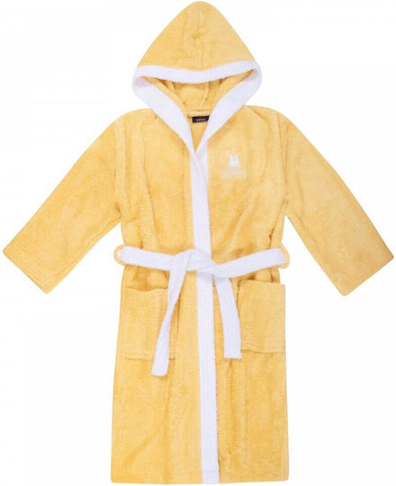 Greenwich Polo Club Детски Халат Yellow с Качулка