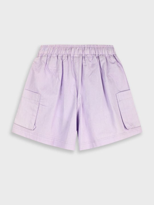 Pantaloni Scurți/Bermude Tesatura Lila Pentru Copii