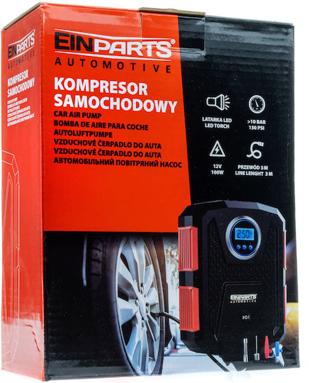 Einparts Car Tire Pump 150PSI with Cable 12V