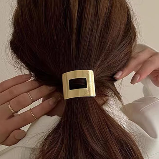 Elastic Casual Hair Square Hooped Sleeve Gold