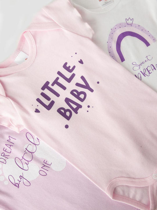 Minerva "little Baby" Set Bodysuits White 3 Pieces