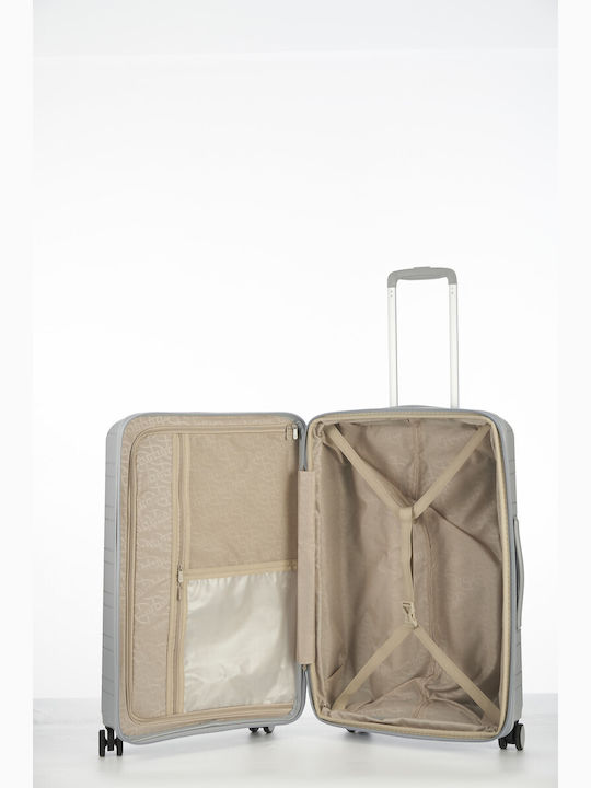 Verage Spinner Medium Hard Suitcase Light Gray With 4 Wheels Height 67cm