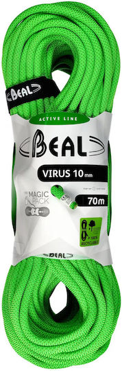 Beal Virus Standard Δυναμικό Σχοινί Ορειβασίας με Μήκος 70m Πράσινο