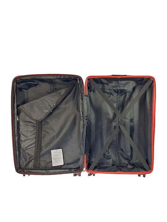 Forecast Forecast Medium Hard Suitcase Red with 4 Wheels Height 65cm