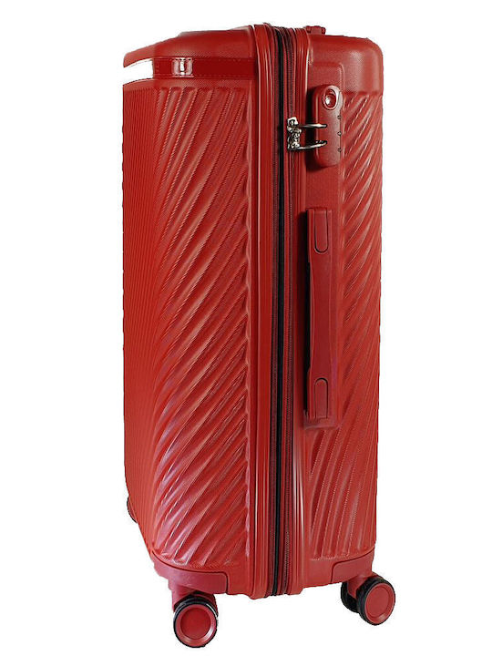 Forecast Forecast Medium Hard Suitcase Red with 4 Wheels Height 65cm