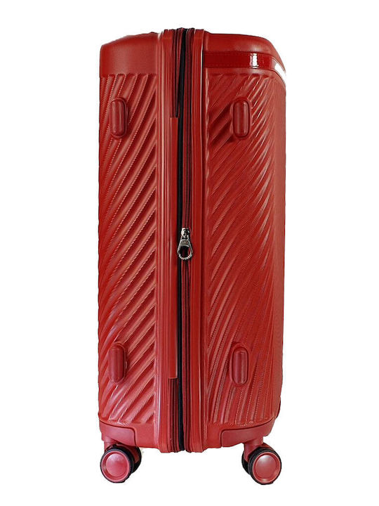 Forecast Forecast Medium Hard Suitcase Red with 4 Wheels Height 65cm