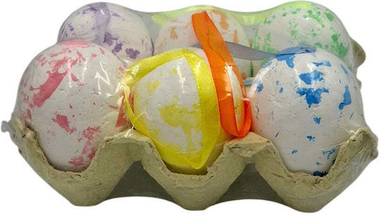 Easter Eggs Colored Spots Case 14x10x7 cm Set 6 Pieces