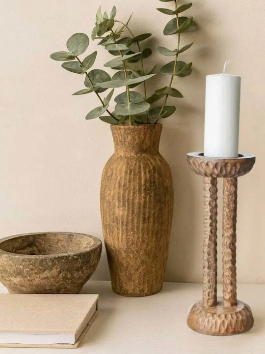 Phos & Gaia Кандилник Дървен в Бронзов Цвят 5.8x5.8x5.8см