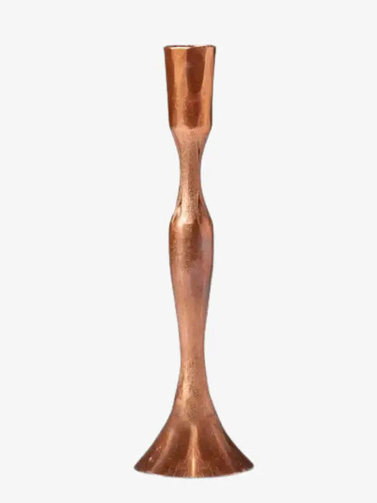 Phos & Gaia Metal Candle Holder In Bronze Colour