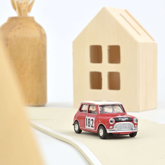 Norev Metal Car Model Scale 1:54 Mini Cooper S 1964 Tartan Red Racing Number 182