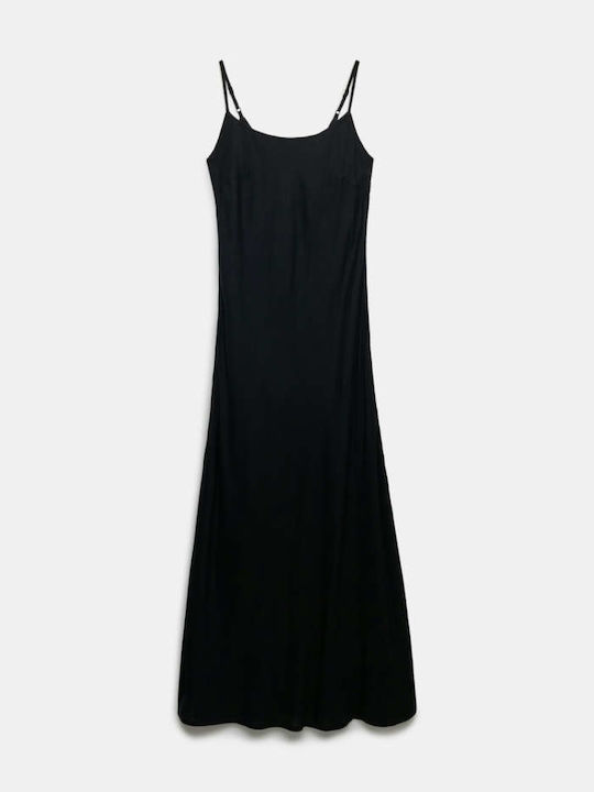 Summer Maxi Slip Dress Black
