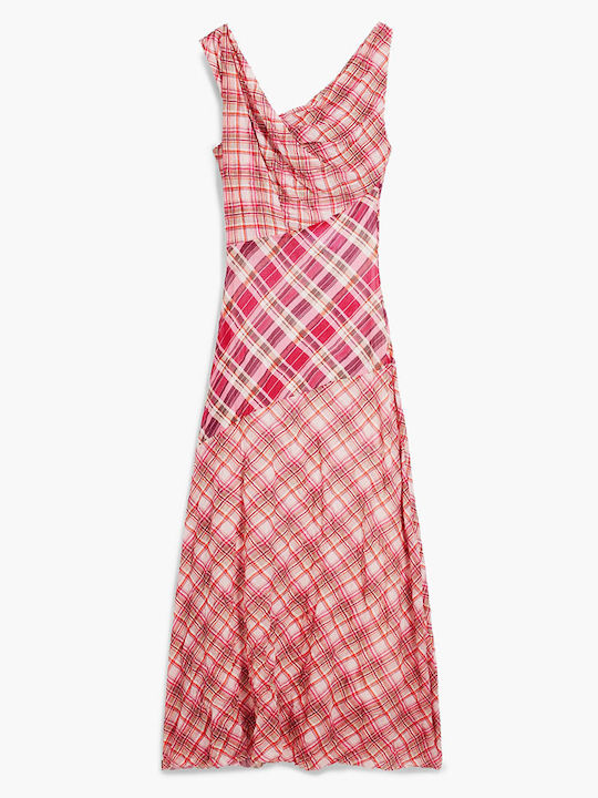 Summer Midi Evening Dress Garnet