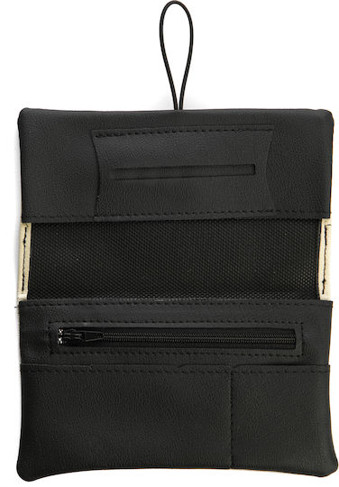 Rollit Tobacco Pouch Made of Beige Artificial Leather Handmade with Button 18x9.5cm