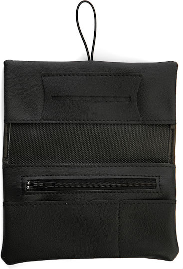 Rollit Tobacco Pouch Made of Brown Artificial Leather Handmade with Button 18x9.5cm