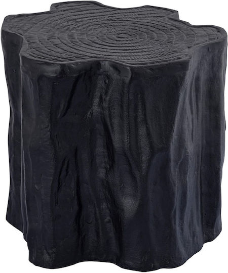 Runder Beistelltisch aus Aluminium Schwarz M37xP33xH36cm
