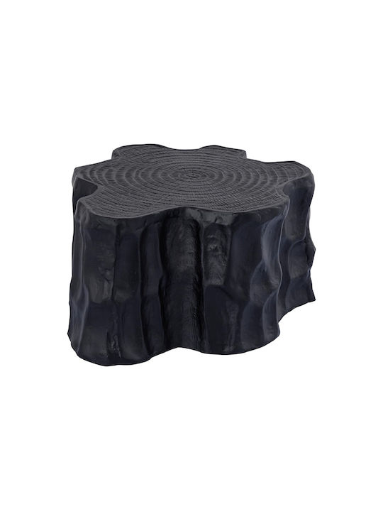 Round Black Aluminum Side Coffee Table W44xL38xH23cm