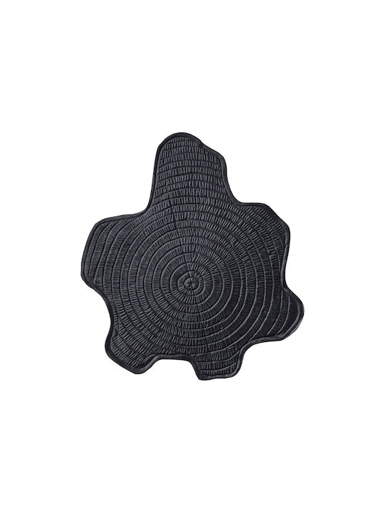 Round Black Aluminum Side Coffee Table W44xL38xH23cm