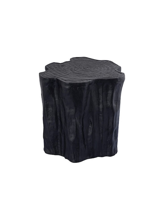 Round Black Aluminum Side Coffee Table W37xL33xH36cm