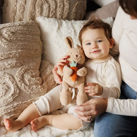 Babyono Κρεμαστό Παιχνίδι Κούνιας και Καροτσιού με Μουσική Rabbit Karo για Νεογέννητα