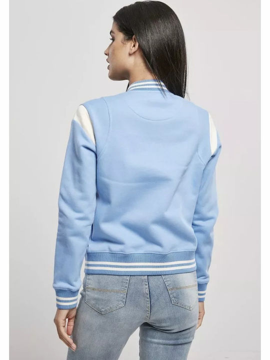 Kurz Damen Bomberjacke Hellblau