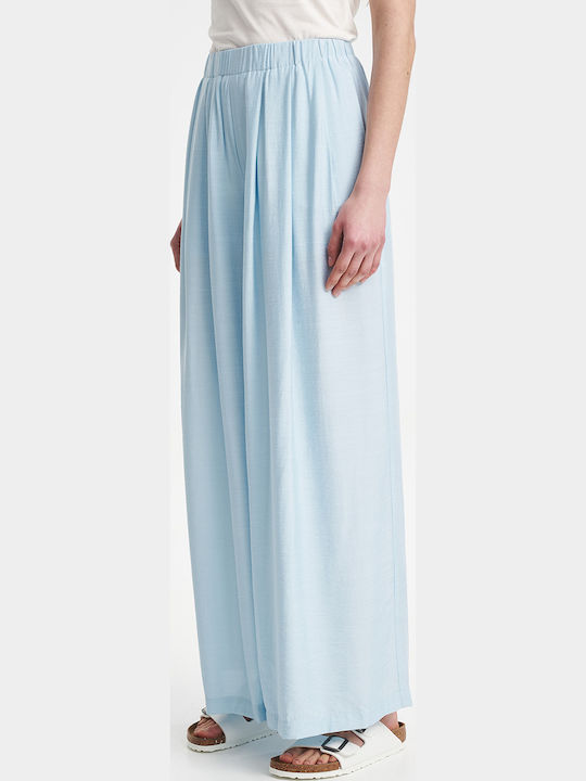 Women's High Rise Pantaloons with Rubber Band Baby Blue