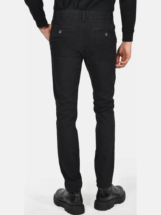 Men's Trousers Chinos Elastic Slim Fit Black