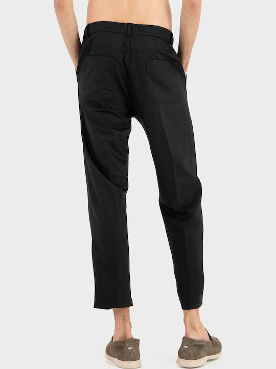 Παντελόνι Ελαστικό σε Tapered Γραμμή Black