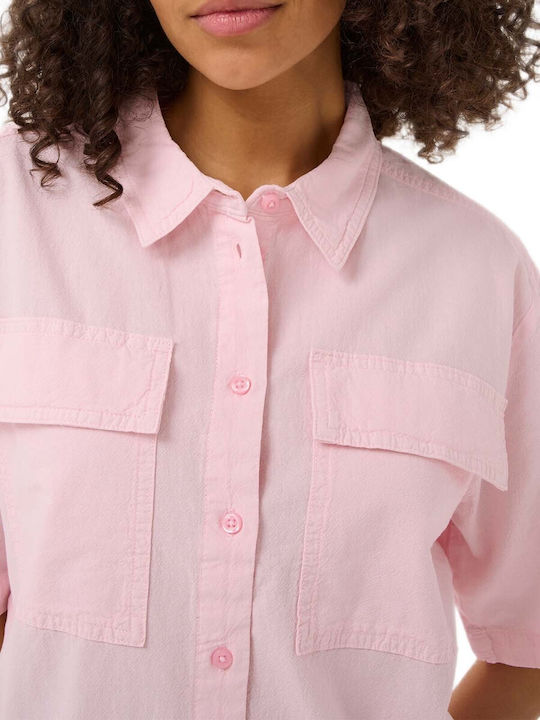 Short Sleeve Women's Shirt Pink