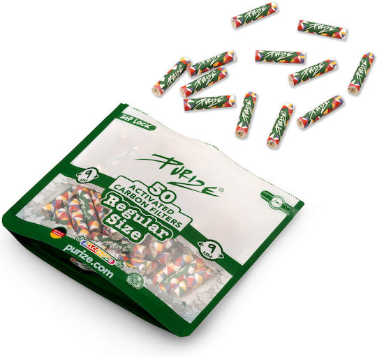 Purize Стандартни Филтри За Цигари С Активен Въглен 50 Бройки 50тмх