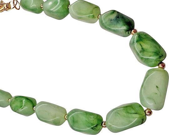 2-2604 Decorative Bag Chain Beads Savil Green