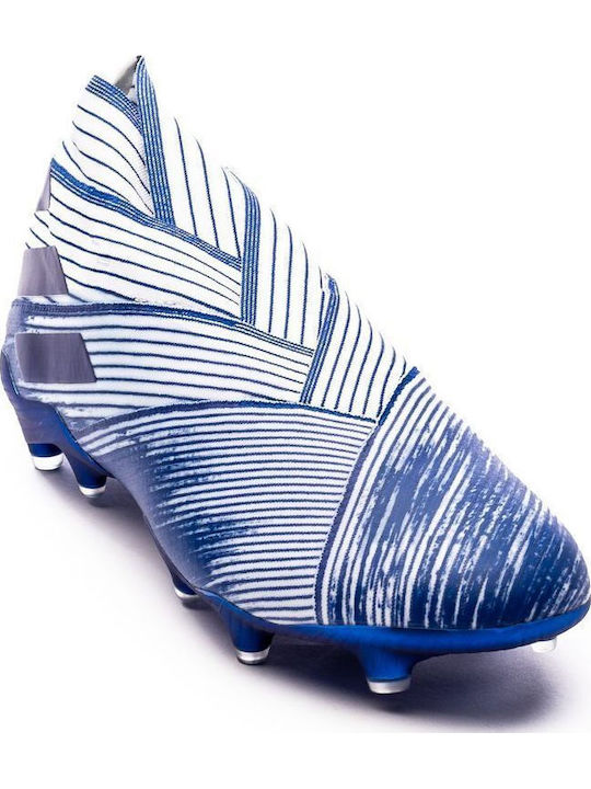 adidas Nemeziz 19+ FG Football Shoes with Cleats FG Cloud White Royal Blue