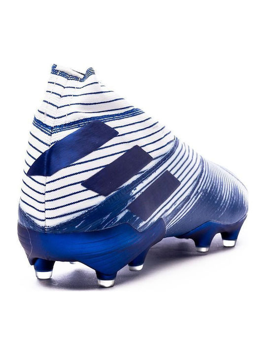 adidas Nemeziz 19+ FG Football Shoes with Cleats FG Cloud White Royal Blue