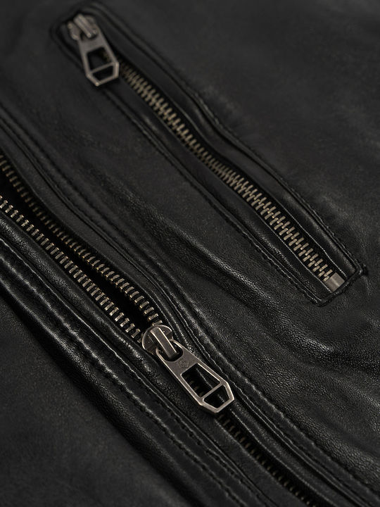 Pepino Leather Jacket Black