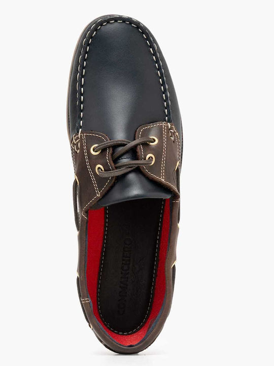 Δερμάτινα Ανδρικά Boat Shoes σε Μπλε Χρώμα