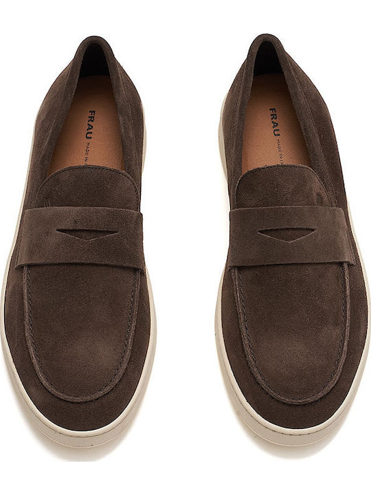Suede Ανδρικά Loafers σε Καφέ Χρώμα
