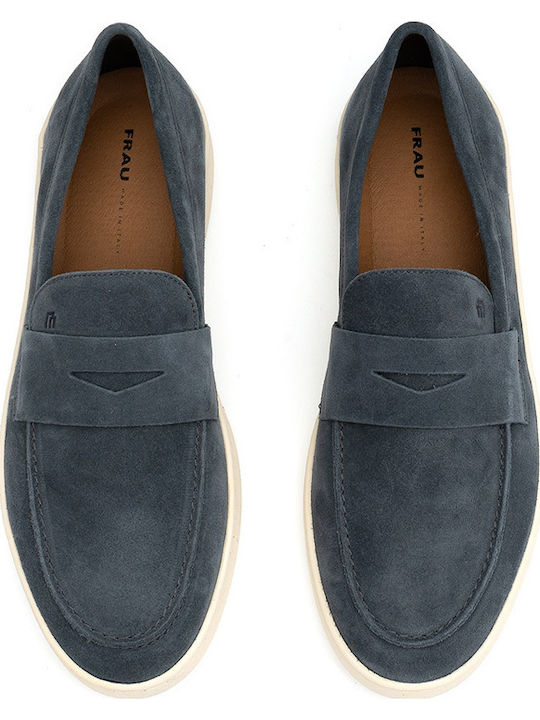 Suede Ανδρικά Loafers σε Μπλε Χρώμα