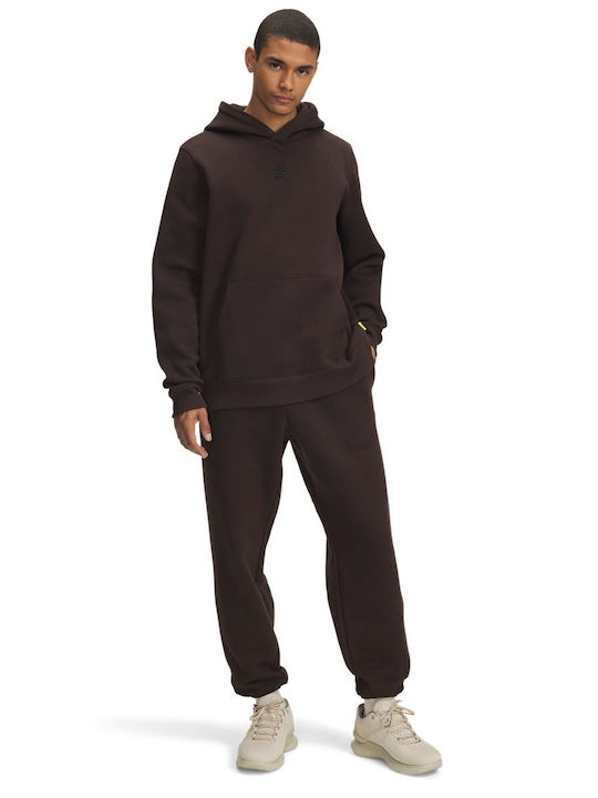 Curry Herren-Sweatpants mit Elastik Braun