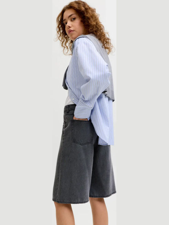 Bermudă Denim Gri pentru Femei