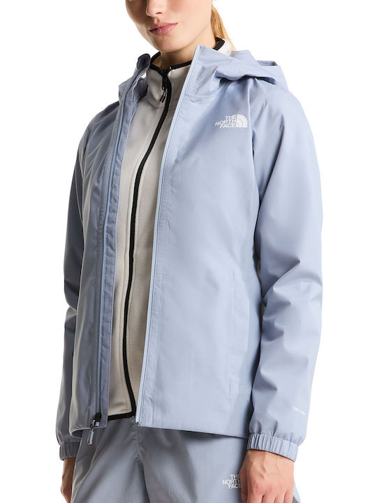 Women's Hiking Jacket Waterproof and Windproof Light Blue
