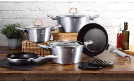 Berlinger Haus Set Vase de Gătit din Aluminiu cu Strat de Piatră 6 Piese