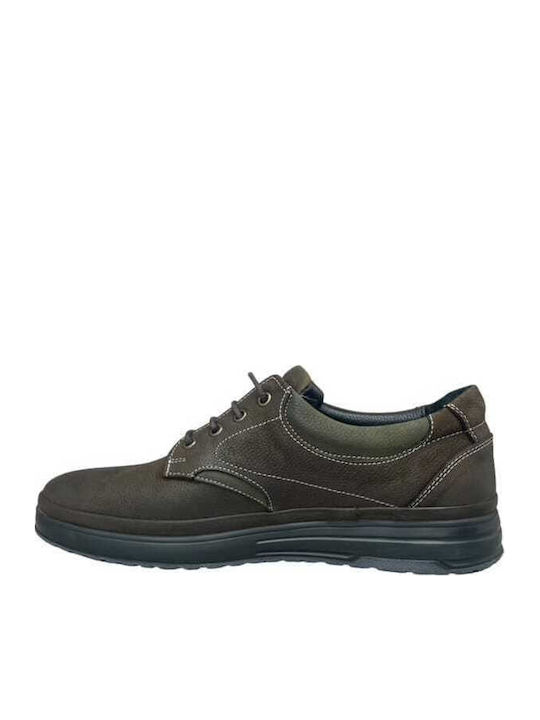 Leather Men's Casual Anatomic Brown Shoes AN-02943-2-6