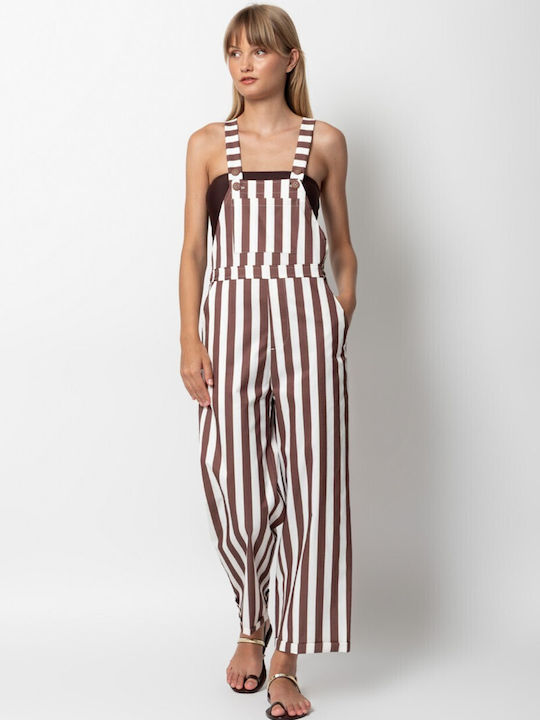 Damen Jumpsuit Braun