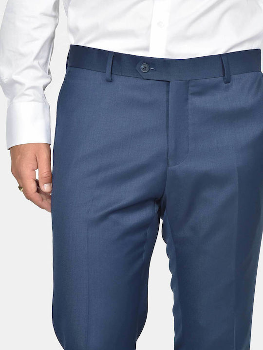 Winter Men's Suit with Slim Fit Blue