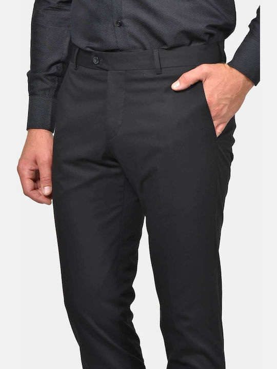 Winter Men's Suit with Vest Regular Fit Black