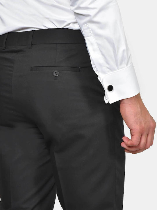 Winter Men's Groom's Suit with Slim Fit Black
