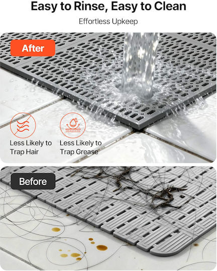 Vevor Non-Slip Black Runner Rug 90x1500cm