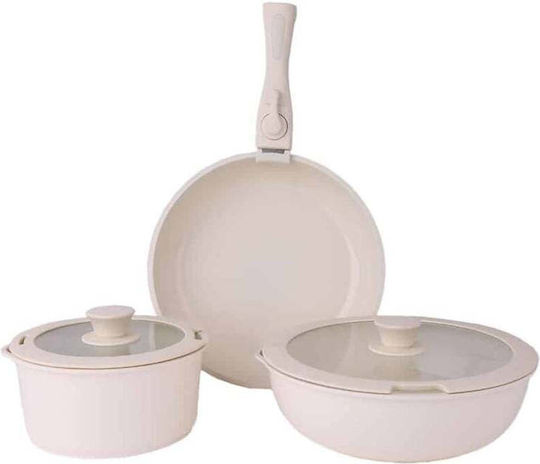 Set Vase de Gătit cu Acoperire Ceramică 3 Piese