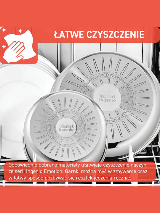 Tefal Tefal Kochgeschirr-Set aus Rostfreiem Stahl mit Antihaftbeschichtung 8-tlg