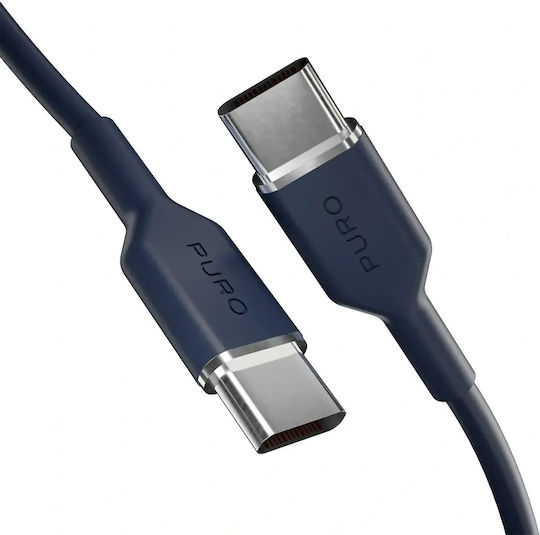 Puro Icon USB 2.0 Cable USB-C male - USB-C 60W Μπλε 1.5m